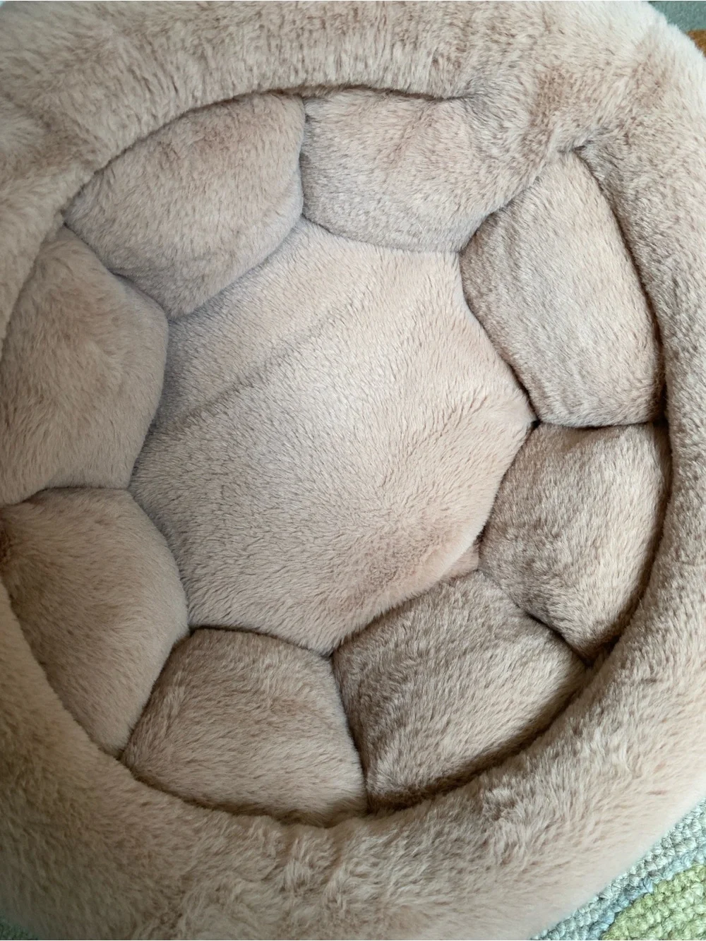 Martha Stewart - Faux Fur Reversible Small Round Pet Bed